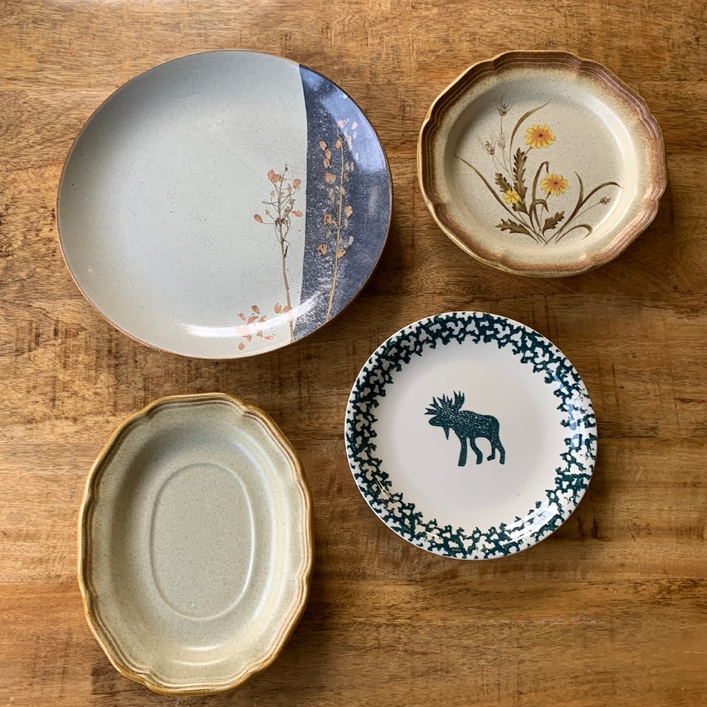 Set of Four Vintage Plates